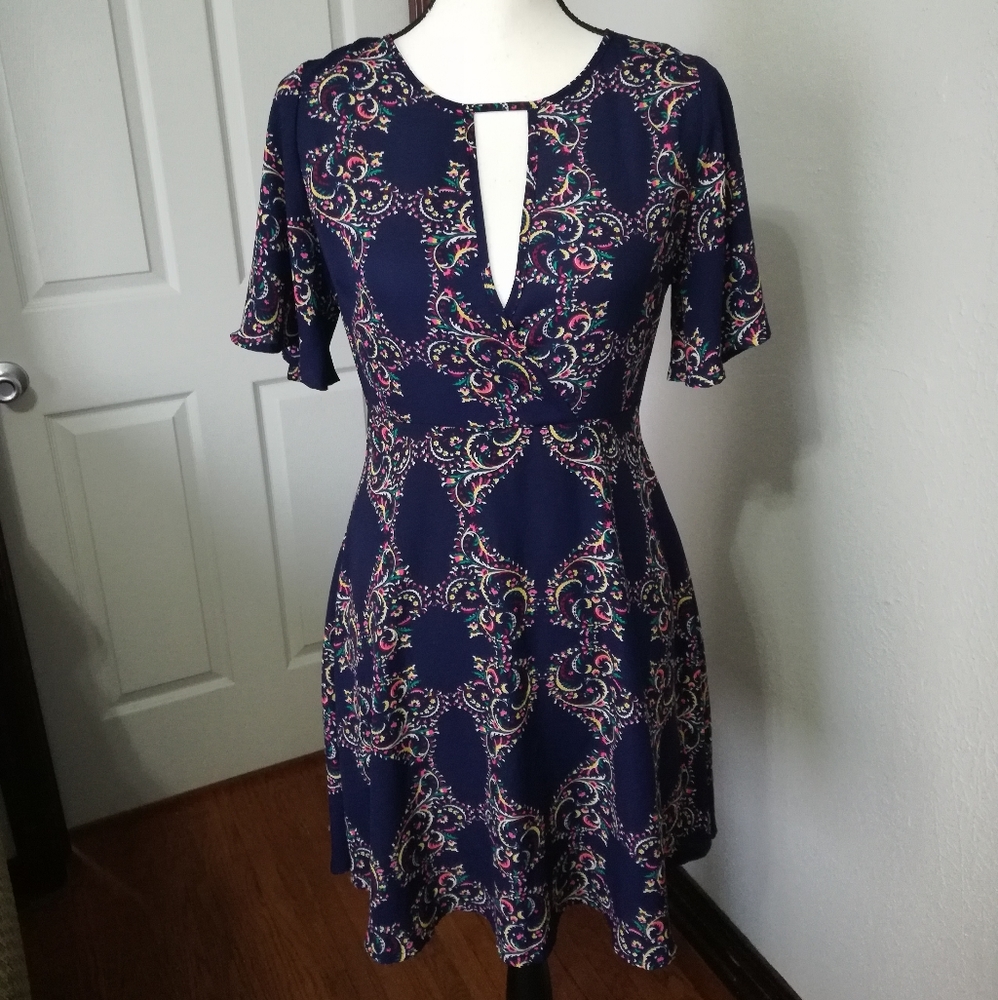 NWT Blue multicolor Lush dress
